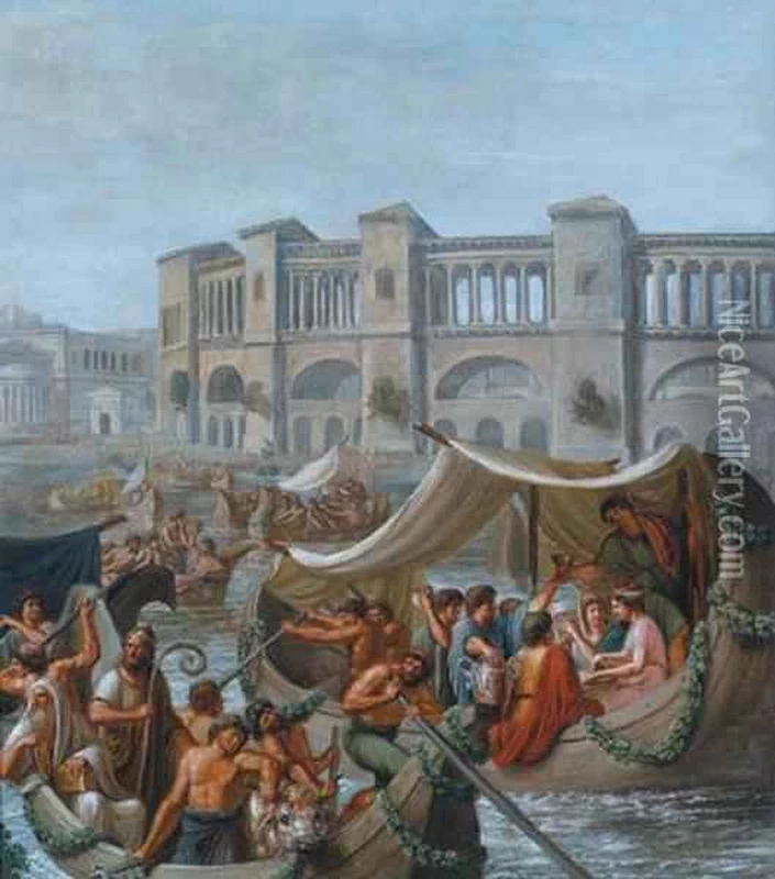 Una Festa Sulla Ripa Massima Nella Roma Antica